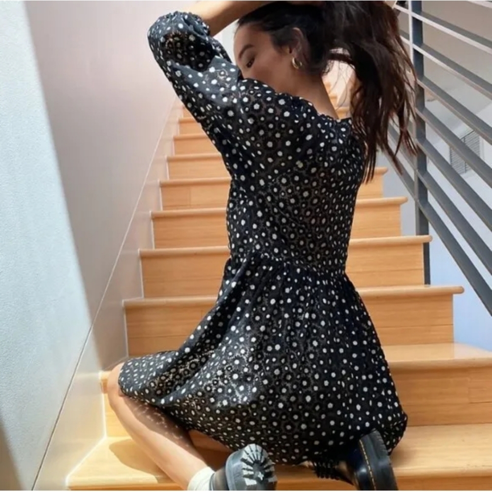 ARITIZA Sunday Best Bonita  Yellow White Daisy Babydoll  Cottagecore Dress S - Picture 7 of 10